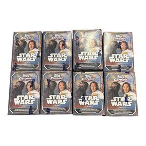 8 x 2025 Topps Chrome Star Wars Value Blaster Box Sealed-Ships Fast/Free Ship